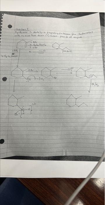 Quation 1 Synthese 1 Methly A Proprieyde Hexene Fin Bydrecerbay With More Than Seven 1 Carbon Por Do All Reapeds J 84 1