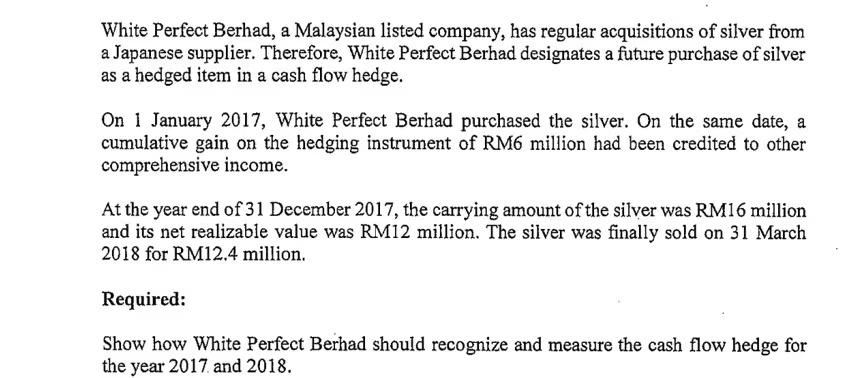 White Perfect Berhad A Malaysian Listed Company Has Regular Acquisitions Of Silver From A Japanese Supplier Therefore 1