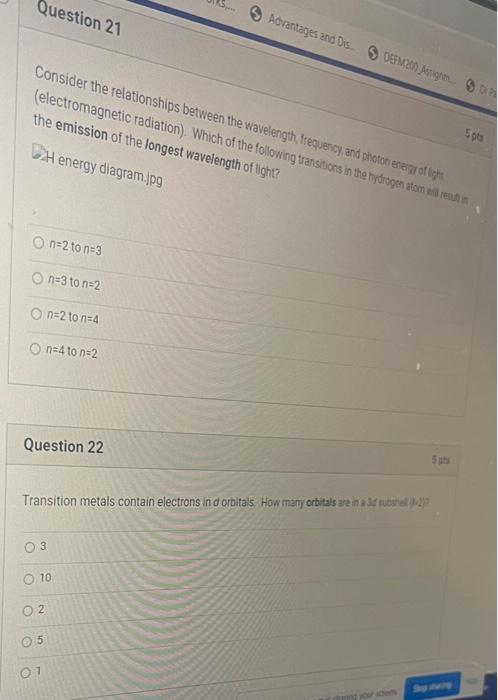 Question 21 Consider The Relationships Between The Wavelength Frequency And Photon Energy Of Light Electromagnetic Ra 1