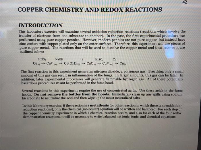 Assume You Started The Experiment With 0 3452 G Of Copper Wire After All Is Completed And The Copper Is Dried You Have 8