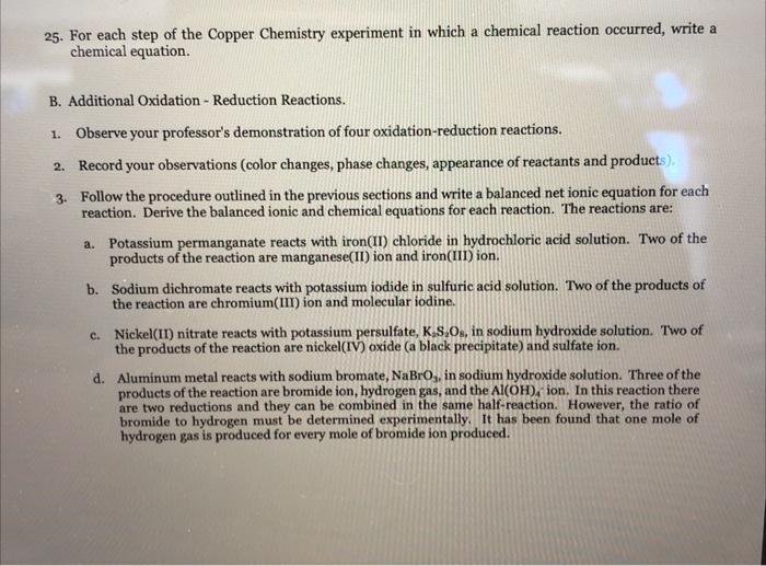 Assume You Started The Experiment With 0 3452 G Of Copper Wire After All Is Completed And The Copper Is Dried You Have 11