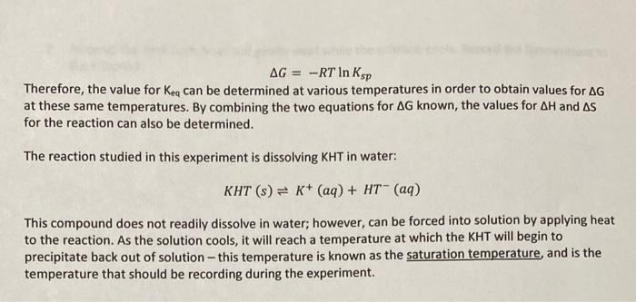 Data Analysis Part 1 Determination Of Kht Saturation Temperatures Be Sure To Show All Calculations Required And Don T 4