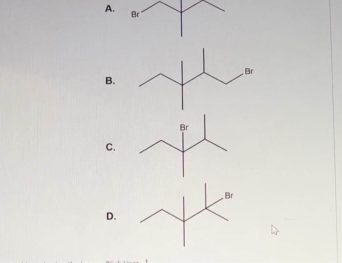 Question 4 What Is The Major Organic Product Of The Following Reaction A Br Auth Nbs Hv B Br 6 Pts A B C D Br 2