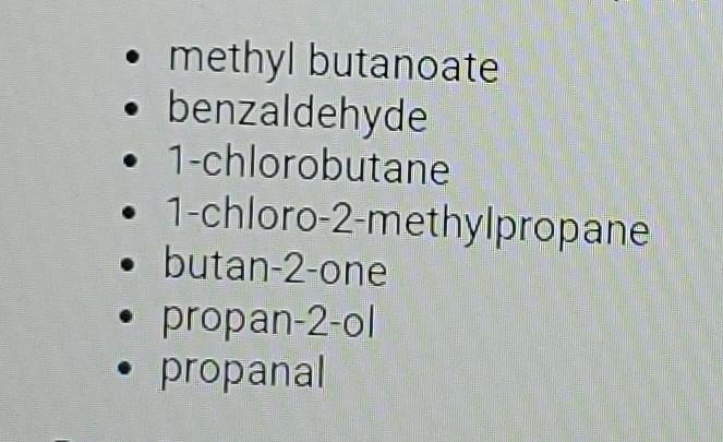 Spectrum G 10 9 D Ppm 8 2 5 8 Ppm 1 00 1 50 3 2 1 50 Methyl Butanoate Benzaldehyde 1 Chlorobutane 1 Chloro 2 Methyl 2