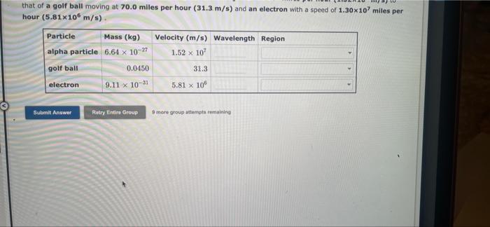 Use The References To Access Important Values If Needed For This Question Compare The De Broglie Wavelength Of A Proton 2