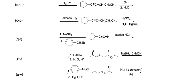 Finish The Following Reactions 2