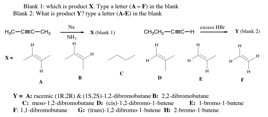 Blank 1 Which Is Product X Type A Letter A F In The Blank Blank 2 What Is Product Y Type A Letter A E In The B 1