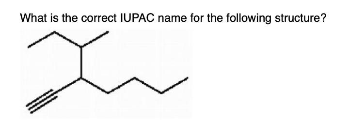 What Is The Correct Iupac Name For The Following Structure 1