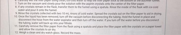 Synthesis Of Aspirin From The Procedure 1 Obtain A Hotplate 400 Ml Beaker And 125 Ml Flask 2 Prepare A Warm Water B 6