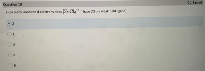 Question 1 How Many Of The Following Complex Ions Or Compounds Can Demonstrate Cis Trans Isomerisms Pt Nh3 2 Cl Pt 2