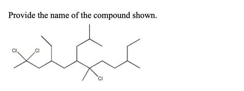 Provide The Name Of The Compound Shown Ci Ci 1