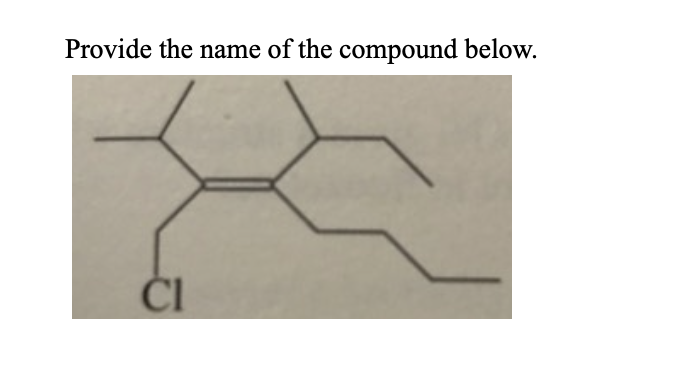 Provide The Name Of The Compound Below Ci 1