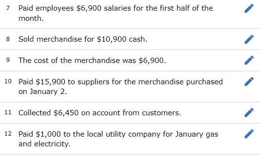 Wildcat Corporation Began Business On January 1 2021 During January The Following Transactions Occurred Required 1 2