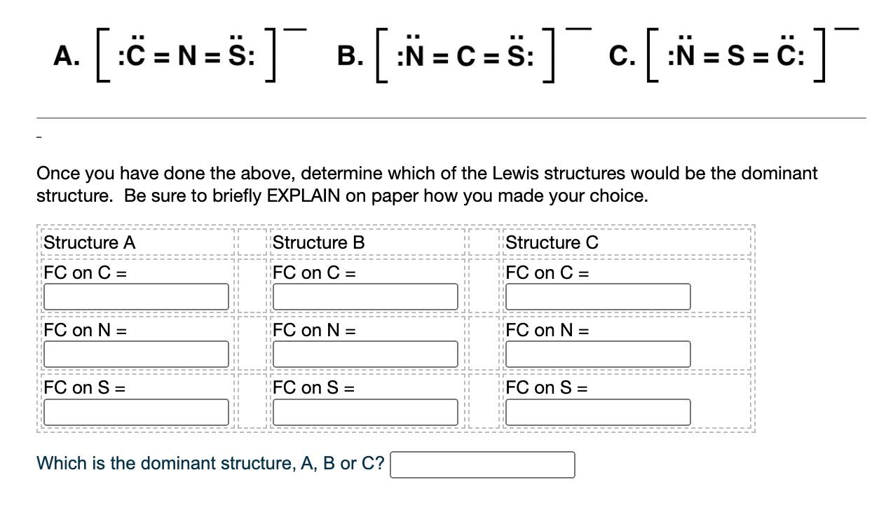 Calculate The Formal Charges On Each Atom In The 1 Charged Ions Shown In The Image Below 1