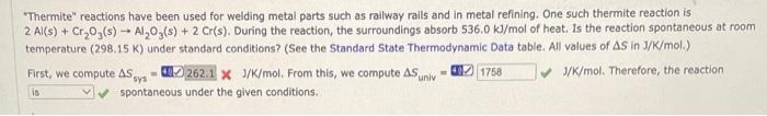 Thermite Reactions Have Been Used For Welding Metal Parts Such As Railway Rails And In Metal Refining One Such Thermi 1