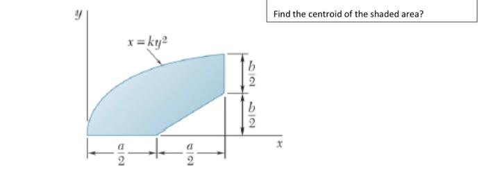 82 X Ky 7 2 12 B B 2 Find The Centroid Of The Shaded Area 1