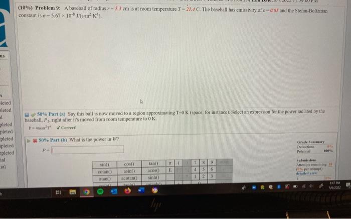 Us S Leted Pleted Al Pleted Pleted Pleted Pleted Pleted Inl Ial 10 Problem 9 A Baseball Of Radius R 5 3 Cm Is At Roo 1
