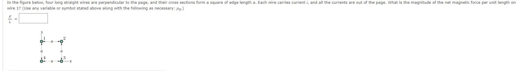 In The Figure Below Four Long Straight Wires Are Perpendicular To The Page And Their Cross Sections Form A Square Of E 1