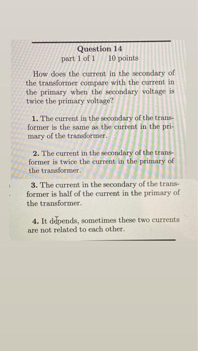 Question 9 Part 1 Of 1 10 Points Given A Coil Is Suspended Around An Axis Which Is Co Linear With The Axis Of A Bar Mag 3