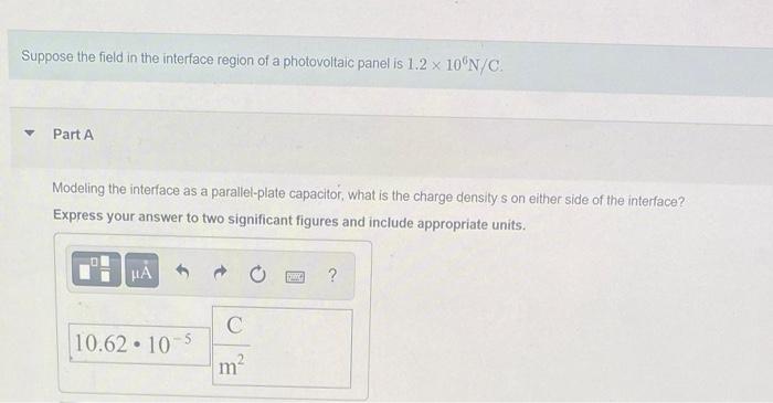 Modeling The Interface As A Parallel Plate Capacitor What Is The Charge Densitys On Either Side Of The Interface Expre 2