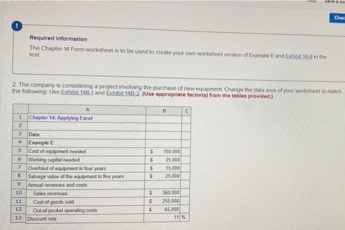 Svet Ches Required Information The Chapter 14 Form Worksheet Is To Be Used To Create Your Own Worksheet Version Of Exa 1