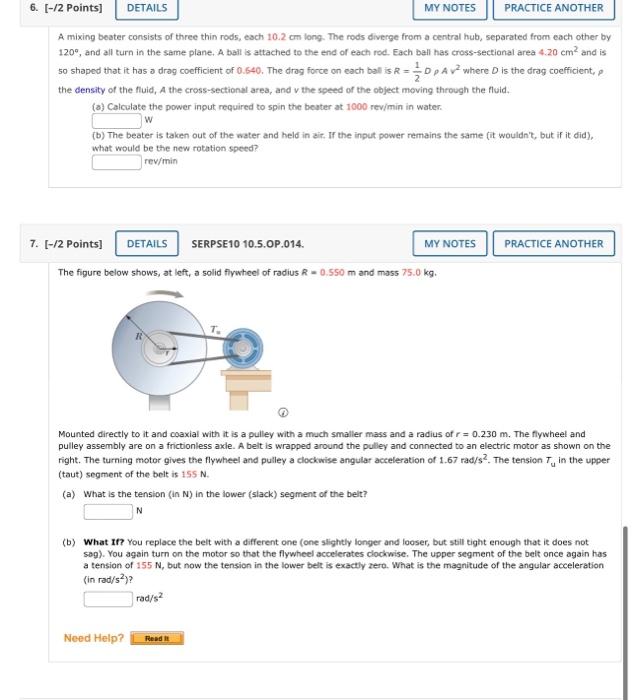 Mounted Directly To It And Coaxial With It Is A Pulley With A Much Smaller Mass And A Radius Of 0 230 M The Flywheel An 3