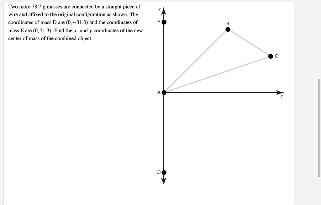 Three 78 7 G Masses Are Connected In A Triangular Shape By Massless Rigid Wires As Shown In The First Image Which Is No 2