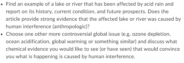 Find An Example Of A Lake Or River That Has Been Affected By Acid Rain And Report On Its History Current Condition A 1