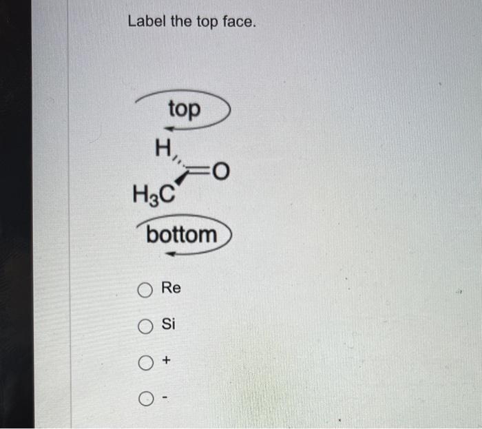 Label The Top Face Top H H3c Bottom O Re O Si O Fo O 1