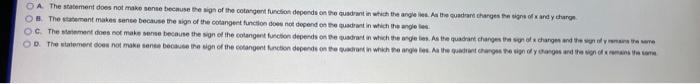 Determine Whether The Following Statement Makes Sense Or Does Not Make Sense And Explain Your Reasoning I Am Given That 5