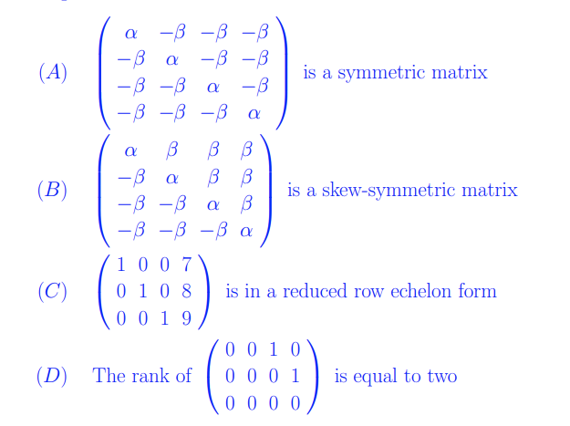 If Alpha And Beta Are Real Constants Which Of The Following Statements Is Incorrect 1
