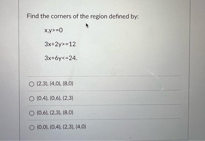 Which Of The Following Is The Graph Of 2x 3y 1 O 10 10 0 10 10 10 Ements Nts O 10 10 10 10 10 0 10 10 10 10 10 4