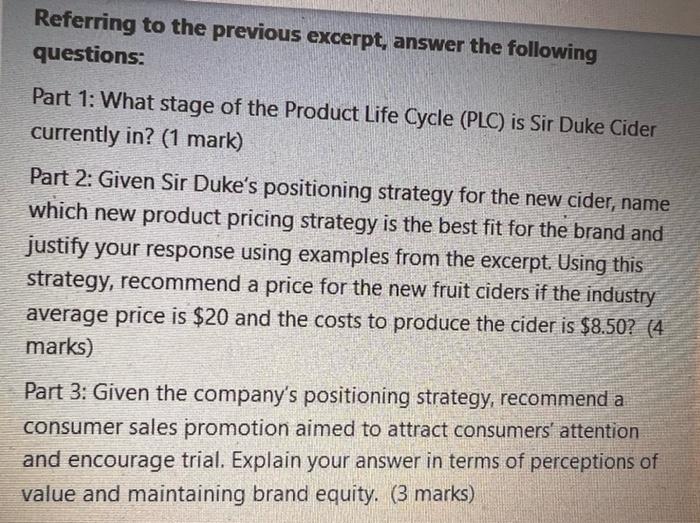 Carefully Read The Excerpt Below Describing Sir Duke Brewery Based On This Information Answer The Following Questions 2