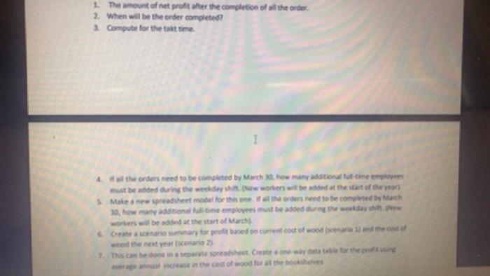 Assuming There Is An Order Of 600 Shelves For Each Type Of Bookshelves And Operations Will Start January 1 2021 And The 2