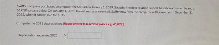 Nash Company Purchased A Machine On July 1 2021 For 28 560 Nash Paid 204 In Title Fees And County Property Tax Of 2