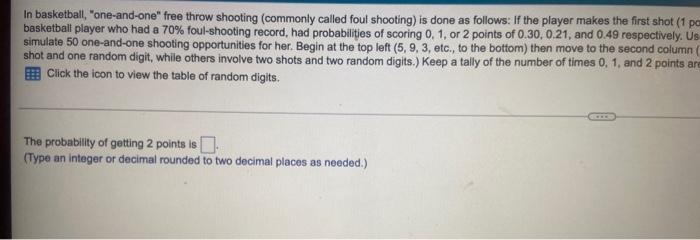 In Basketball One And One Free Throw Shooting Commonly Called Foul Shooting Is Done As Follows If The Player Makes 2