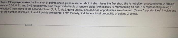 In Basketball One And One Free Throw Shooting Commonly Called Foul Shooting Is Done As Follows If The Player Makes 4