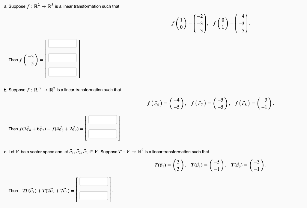 A Suppose F R R Is A Linear Transformation Such That Then F B Suppose F R 2 R Is A Linear Transformation Suc 1