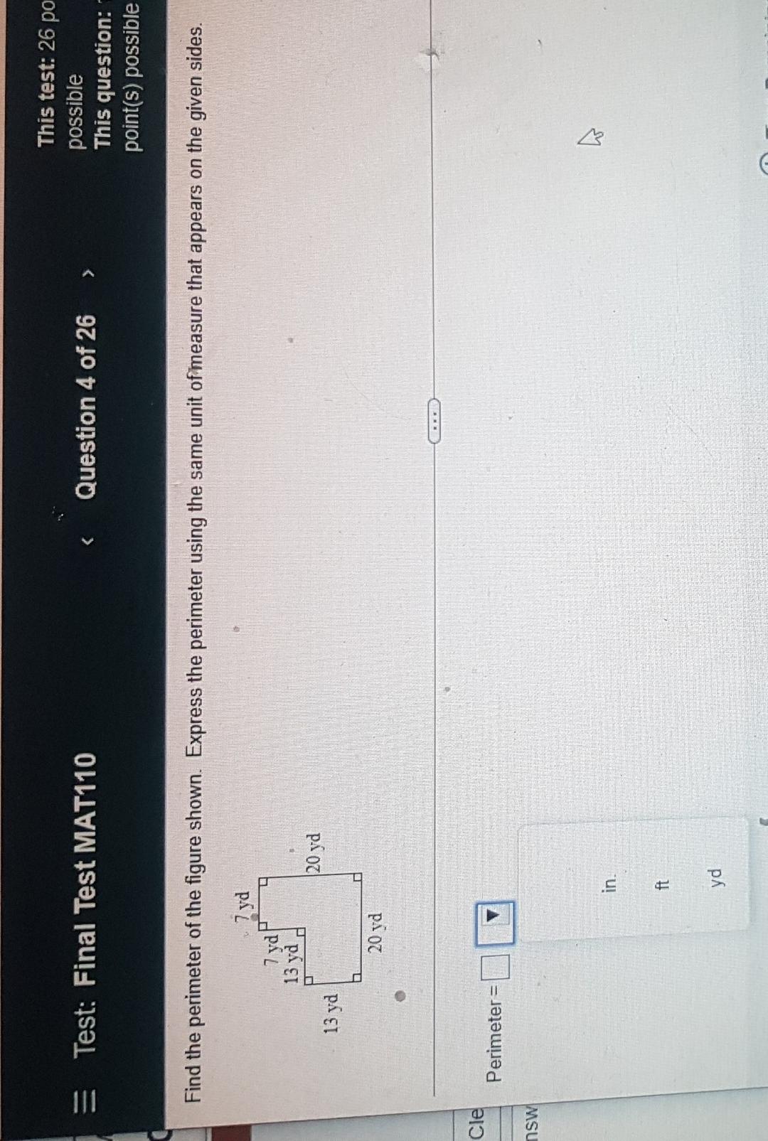 E Test Final Test Mat110 32 Oz Use The Given Equivalents Along With Dimensional Analysis To Convert The Given Uni 2