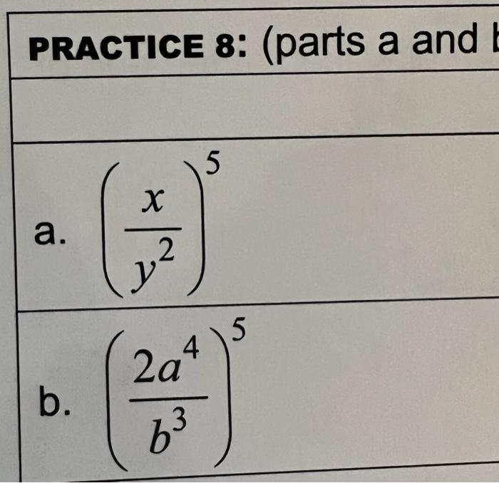 Study Example 7 On Practice 7 Simplify Each Of Pr 5 B 6b A 3 Y D 3a B C C 4 Practice 8 Parts 2