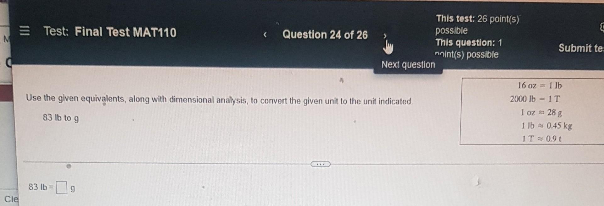 Cle Sw Test Final Test Mat110 The Weights To The Nearest Five Pounds Of 36 Randomly Selected Male College Students Ar 2