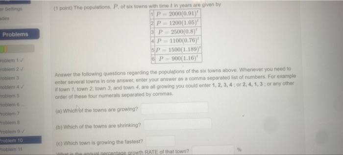 Ar Settings Problems Roblem 1 Roblem 2 Toblem 3 Roblem 4 Problem 5 Problem 6 Problem 7 Problem 8 Problem 9 Problem 10 1