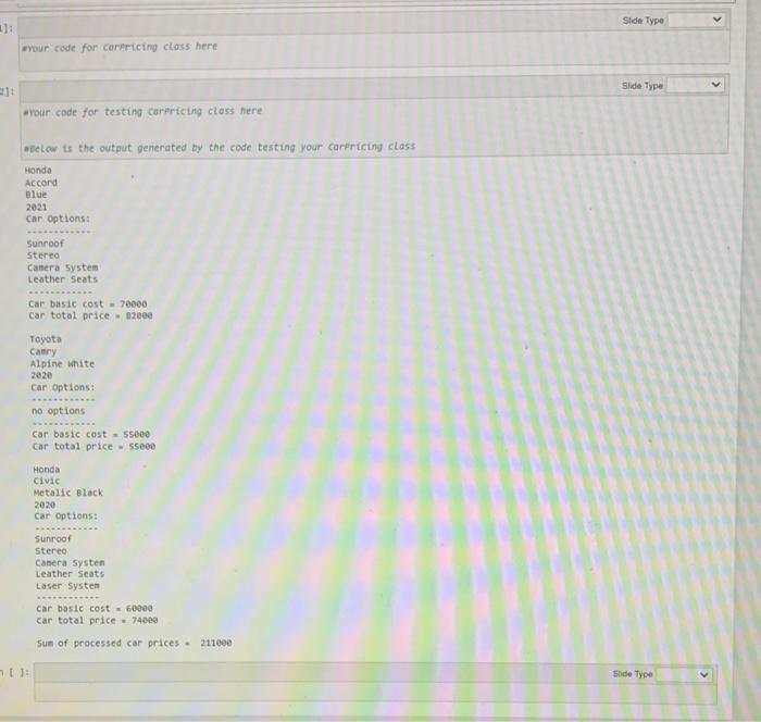 A Class Describes Objects With The Same Behavior For Example A Car Pricing Class Describes The Pricing Of Passenger 2