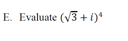 4 E Evaluate 3 I 1