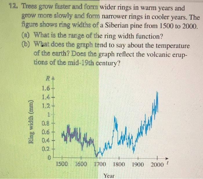 12 Trees Grow Faster And Form Wider Rings In Warm Years And Grow More Slowly And Form Narrower Rings In Cooler Years T 1