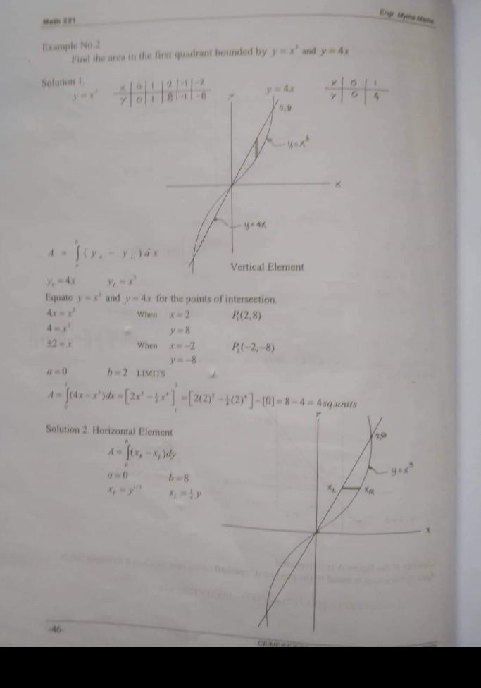 Plane Area Integral Calculus Solve All Problem If Complete Answer And Solution I Give You Thump Up If Complete Answer An 4