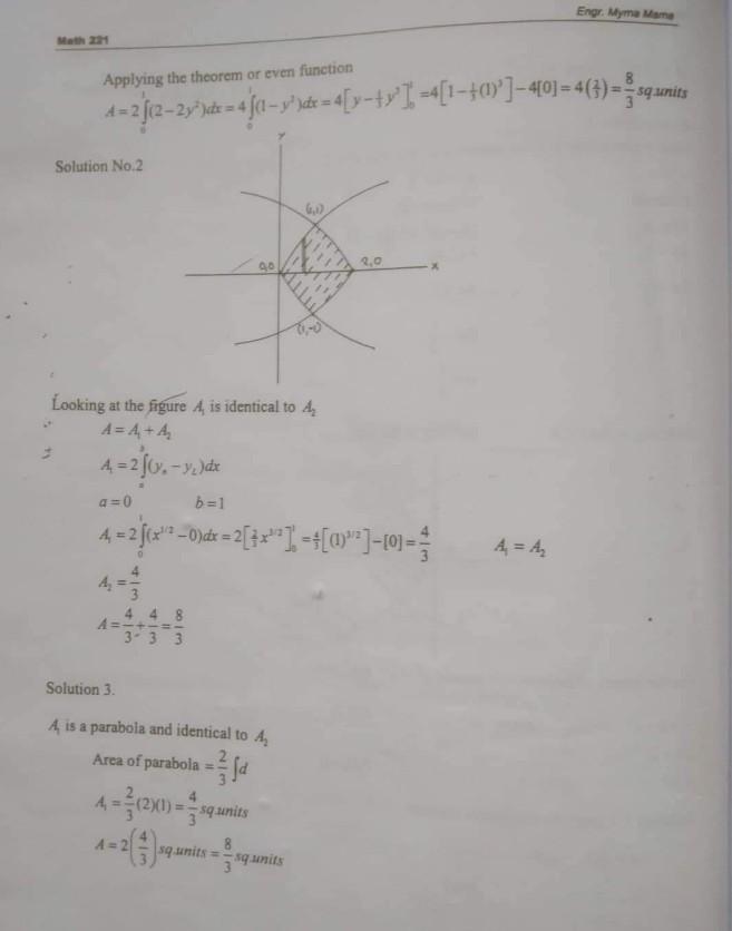 Plane Area Integral Calculus Solve All Problem If Complete Answer And Solution I Give You Thump Up If Complete Answer An 6