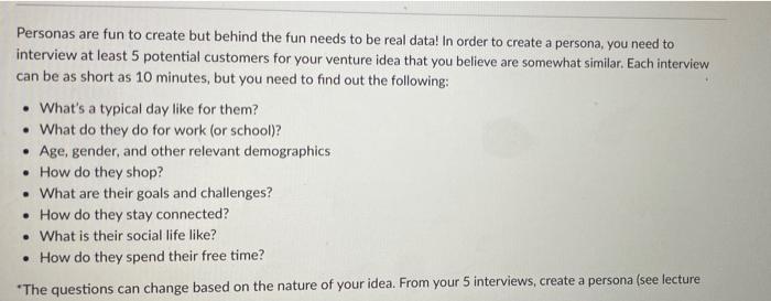 Personas Are Fun To Create But Behind The Fun Needs To Be Real Data In Order To Create A Persona You Need To Interview 1