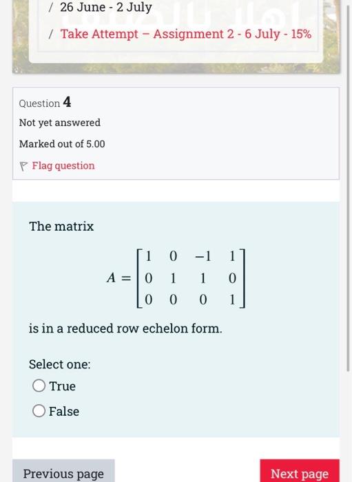 Question 1 Not Yet Answered Marked Out Of 5 00 P Flag Question 9 2 For The Two 3 X 3 Matrices A And B With Det A 2 2