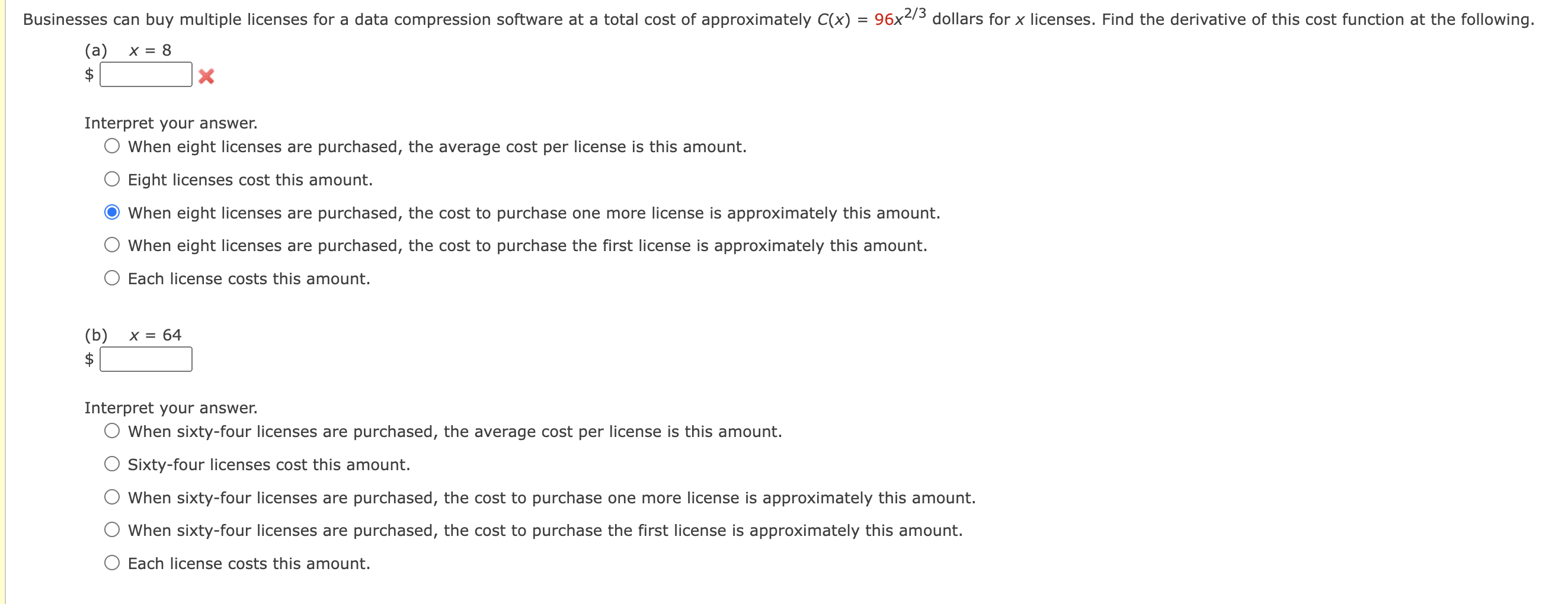 Businesses Can Buy Multiple Licenses For A Data Compression Software At A Total Cost Of Approximately C X 96x 3 Doll 1